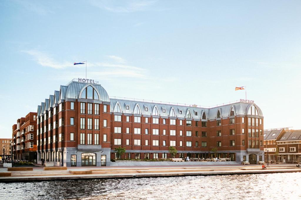 The July hotel exterior on the Amsterdam waterfront
